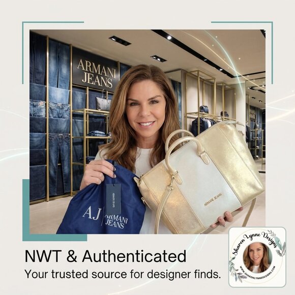 Armani Jeans Gold Tone Purse, Brand new, never used, Tags & Dust Bag - Picture 3 of 14